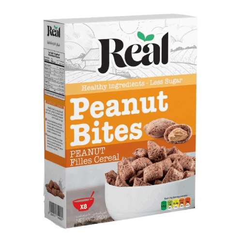 شرائح الذرة بالفانيليا والفول السوداني 225 جرام من ريال