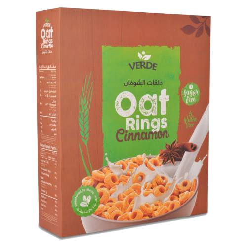 حلقات شوفان قرفة ستيفيا 250 جرام من فيردي