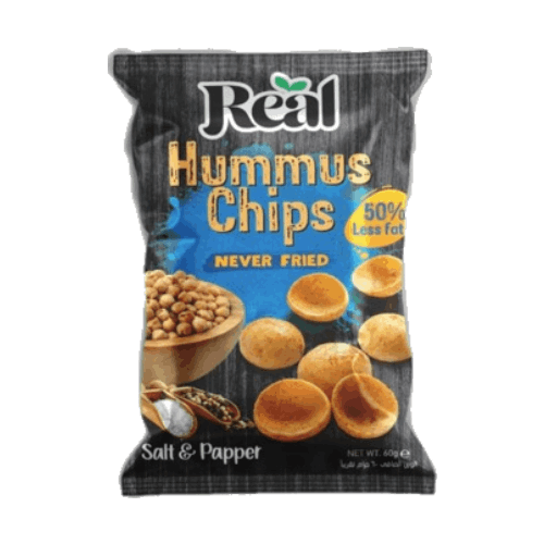 رقائق حمص ملح وفلفل 60 جرام من ريال بروتين