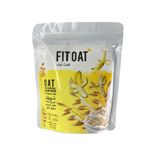 شوفان سريع التحضير عالي البروتين بالموز 300 جرام من فيت اوت