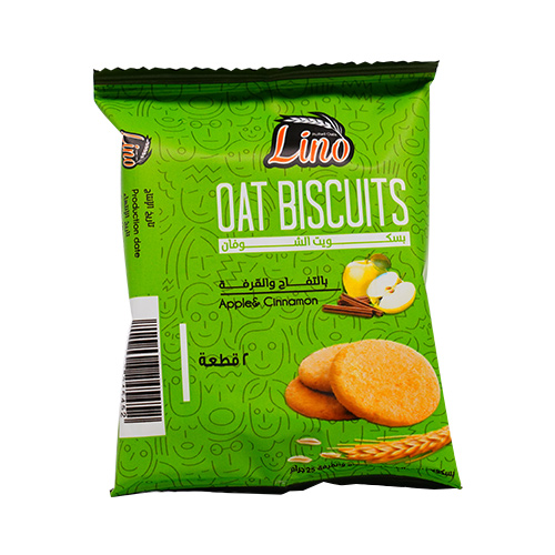 بسكويت تفاح و قرفة 30 جرام من لينو