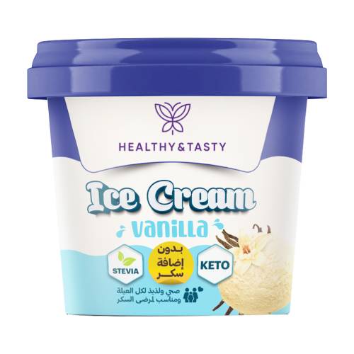 ايس كريم كيتو بالفانيليا 180 مل من هيلثي اند تيستي
