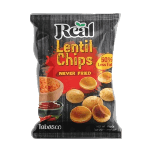 رقائق عدس تابسكو 60 جرام من ريال بروتين