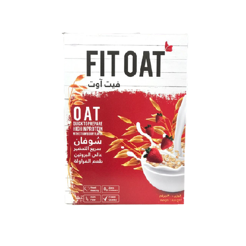 شوفان سريع التحضير عالي البروتين بالفراولة 300 جرام من فيت اوت