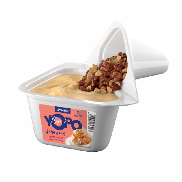 زبادي يوناني كراميل باللوز 145 جرام من يوبو