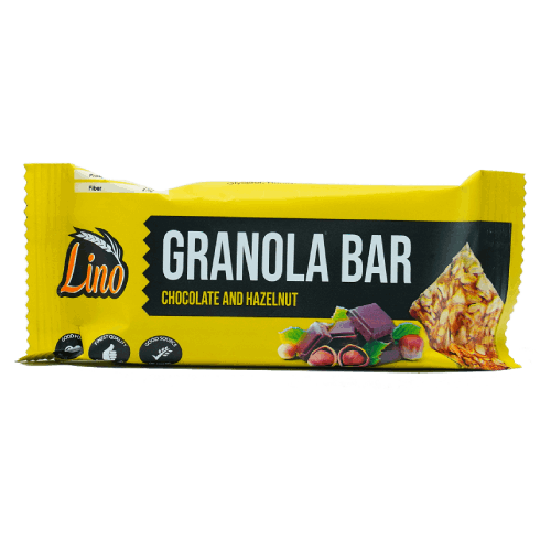 جرانولا بار بالشيكولاتة والبندق 40 جرام من لينو