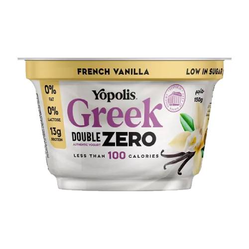 زبادي دبل زيرو فانيليا 150 جرام من يوبوليس