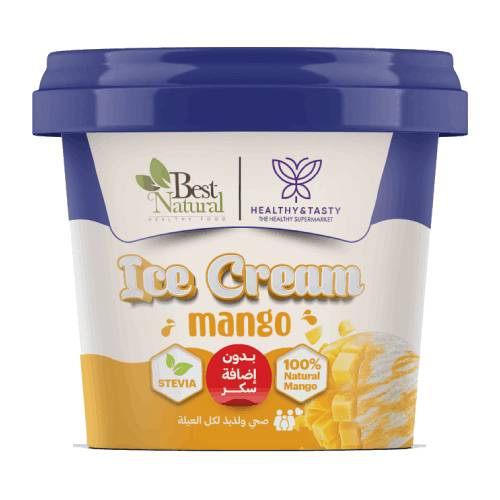 ايس كريم طبيعي بالمانجو 180 مل من هيلثي اند تيستي