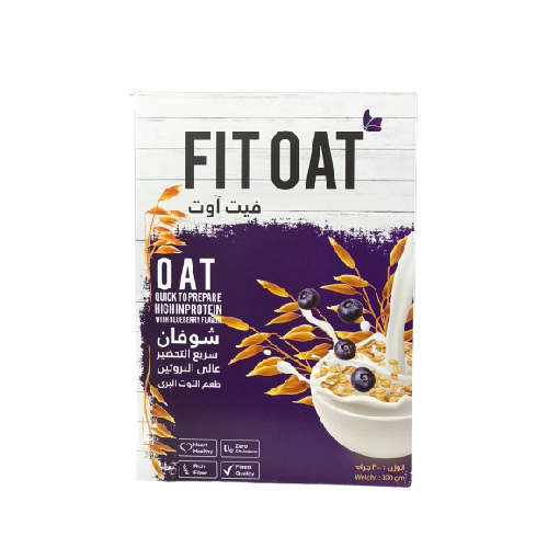 شوفان سريع التحضير عالي البروتين بالتوت 300 جرام من فيت اوت