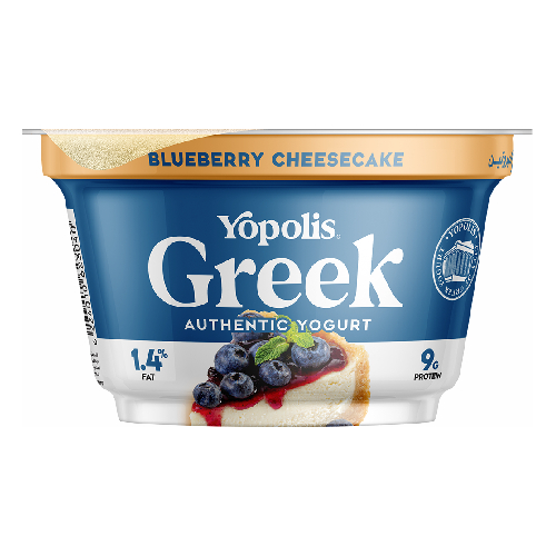 زبادي يوناني تشيز كيك توت 150 جرام من يوبوليس