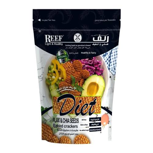 مقرمشات بذور الشيا وبذور الكتان 150 جرام من ريف