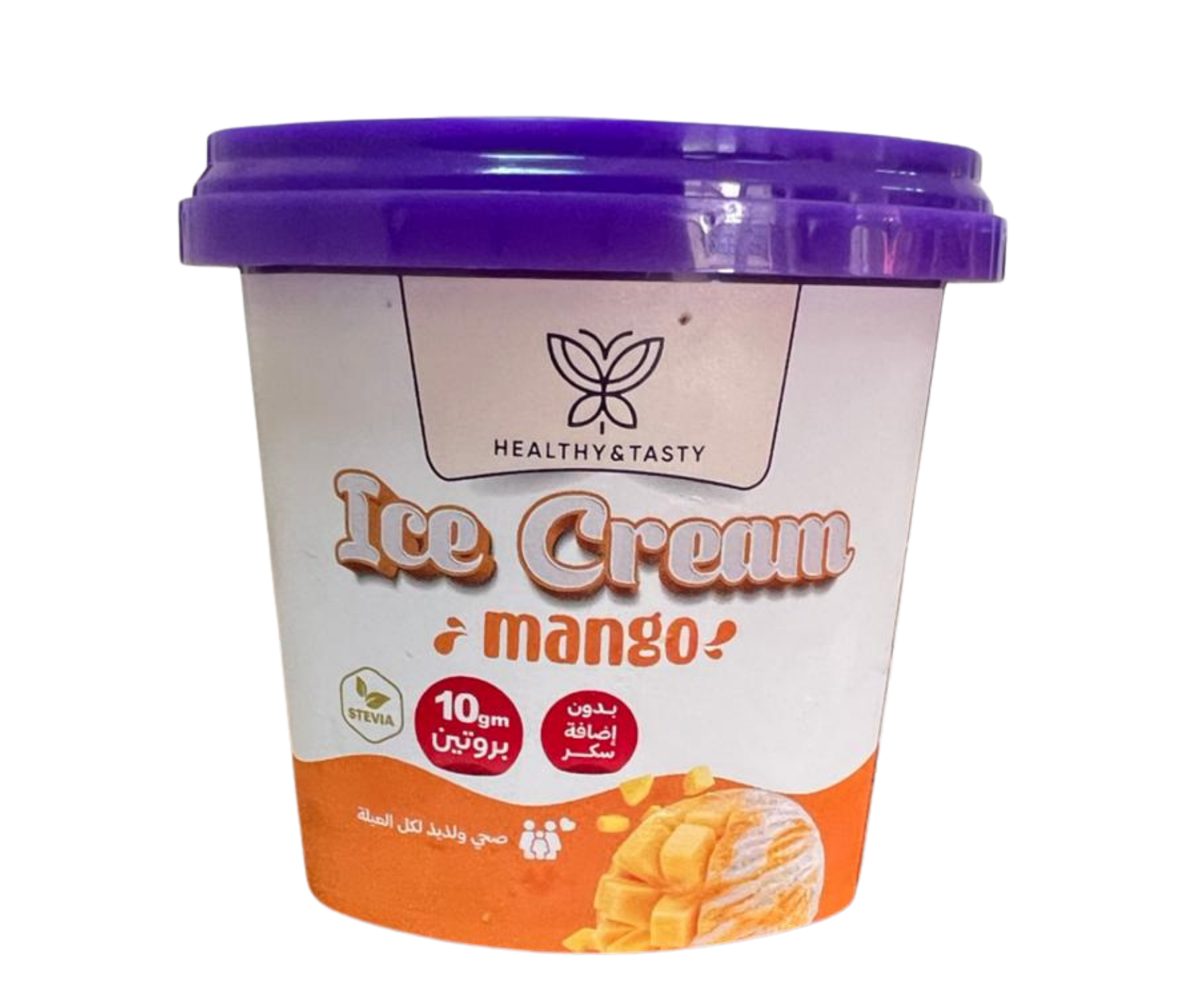ايس كريم طبيعي بالمانجو 180 مل من هيلثي اند تيستي