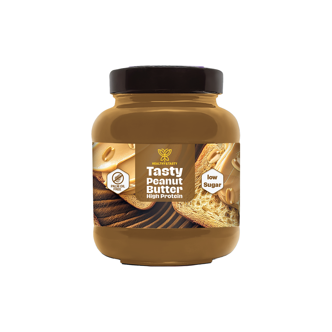 زبدة فول سوداني عالى البروتين 375 جرام من هيلثي اند تيستي