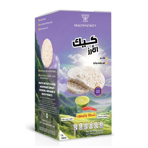 رايس كيك شطة وليمون 105 جرام من هيلثي اند تيستي