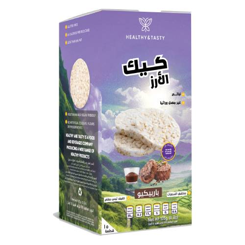رايس كيك باربيكيو وزن 105 جرام من هيلثي اند تيستي
